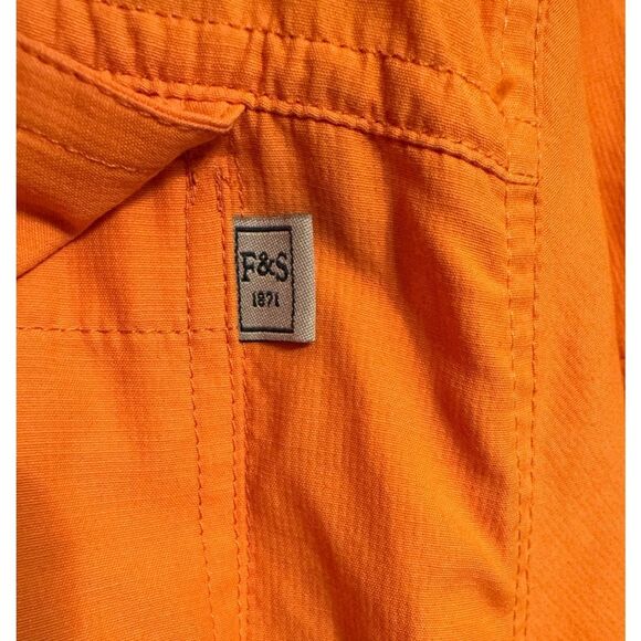 Field & Stream Size XXL Mens Travel Fishing Shirt Tangerine Orange Short Sleeve - Picture 3 of 7